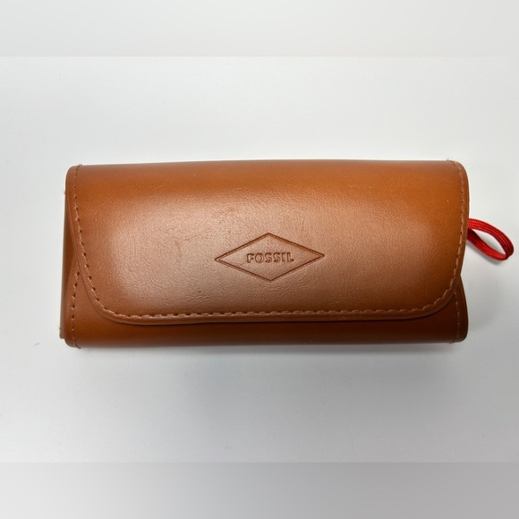 Fossil brown leather glasses case - Picture 2 of 8